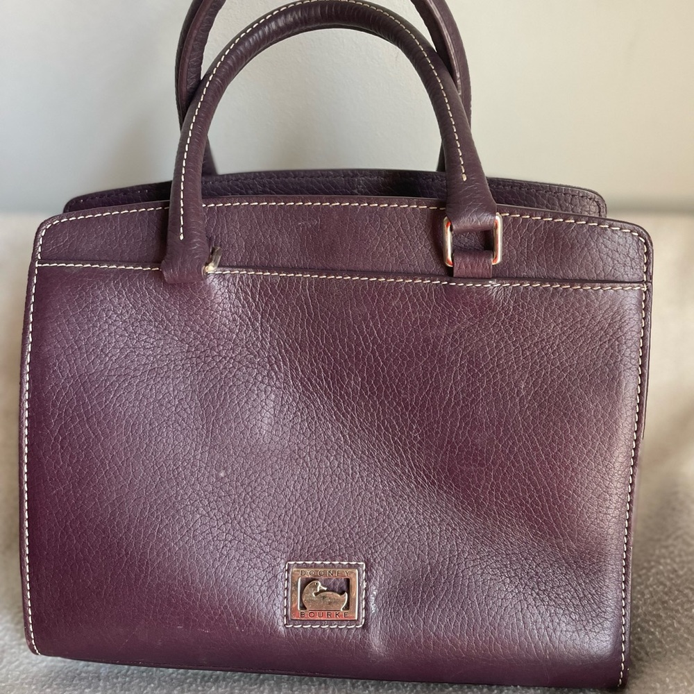 Dooney & Bourke Plum Leather Satchel